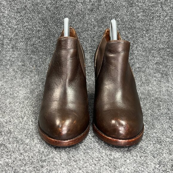 Ariat Ankle Booties Women's Size 9 Brown Leather Round Toe Chelsea Heeled Boots - Picture 2 of 15